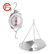【Best Price】110 Lbs Large Display Hanging Scale with Scale Scoop Kitchen  Weight Scale Silver Indust