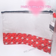 Hello Kitty A4 Zip File Transparent File Storage