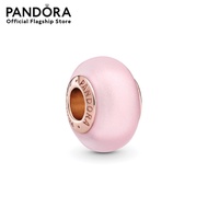 Pandora Matte Pink Murano Glass Charm เครื่องประดับ ชาร์ม ชาร์มสีโรสโกลด์ สีโรสโกลด์ ชาร์มโรสโกลด์ โรสโกลด์ ชาร์มสร้อยข้อมือ ชาร์มแพนดอร่า แพนดอร่า