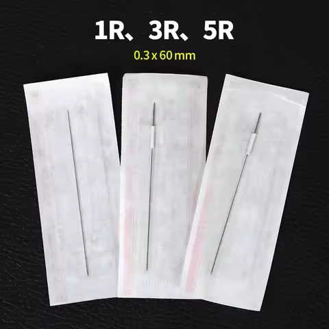 10/50/100pcs Tattoo 1R 3R 5F Microblading Needles For Permanent Eyebrow Lip Makeup Machine 0.3mm*60m