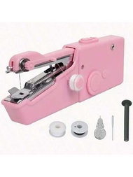 1入手持式縫紉機迷你縫紉機,可攜式縫紉機快速手持縫紉工具,適用於布料、布、衣物(不含電池,自備4節aaa電池)