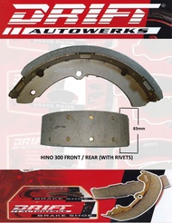 DRIFT AUTOWERKS BRAKE SHOE for HINO 300 FRONT /  REAR (WITH RIVETS)(4PCS SET)