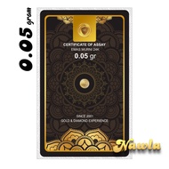 Minigold 0.05 gram BLACK Series Emas Murni Logam Mulia 24 Karat 005