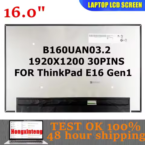B160UAN03.2 HW1A HW0A HWAA Original 16.0"Laptop LCD Screen Panel Display1920X1200 30PINS 16:10 FOR T