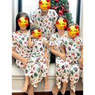 Christmas Gift Santa Snowman Terno Pajamas for Kids and Adults Family Set