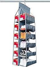 zebricolo, Hanging Shoe Rack, Large Pocket, Hanging Shoe Organizer for Closet, Space Saver,1pack, Grey