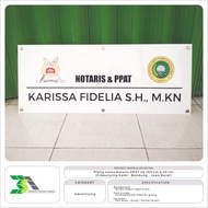 Plang nama Notaris PPAT uk 100 cm x 40 cm plang nama akrilik custom