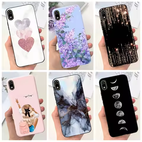 For Huawei Y5 2019 Case Honor 8S Cover Fashion Marble Love Heart Shockproof Bumper Soft Funda For Ho