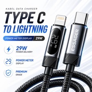 IPHONE USB Type C To Lightning Data Charger Cable iPad 29W 3Aiphone With Realtime Power Meter Digita