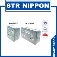 [SG SHOP SELLER] MIND 13A Metal Clad Switch Socket Outlet Single / Double Metal Clad Switch Socket O