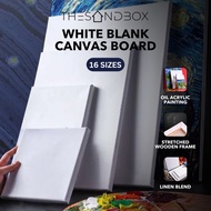 White Blank Canvas Board DIY Wall Poster Wooden Frame  Cotton Canvas Board