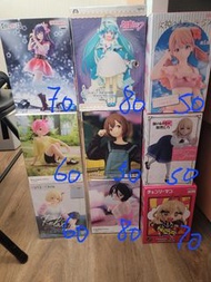 闊盒 Taito Furyu Bandai 我推的孩子 星野愛，初音未來 miku vocaloid ，女神咖啡廳 泡麵壓 月島流星，Re0 從零開始異世界生活 休閒時間 relax time 拉姆，