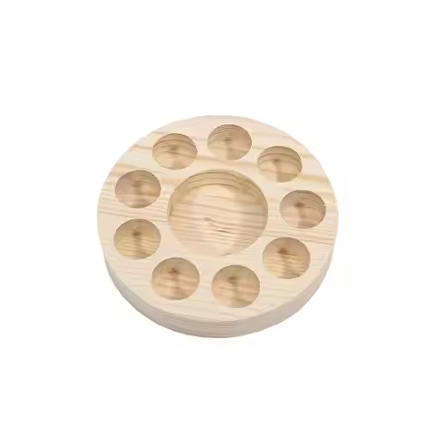 10 Hole Essential Oil Wooden Display Stand Essential Oil Storage Rack Smooth For Essential Oil Perfu