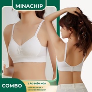 MINACHIP student air-conditioned bra made of soft mesh cotton, soft and airy back clasp, A42 for chi