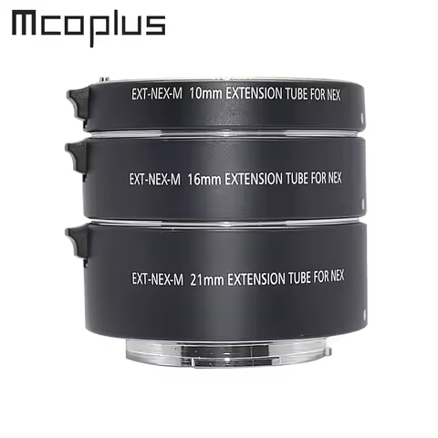 Mcoplus Metal Auto Focus Macro Extension Tube Ring 10mm 16mm 21mm for Sony E-Mount A7 A7II A7III A7S