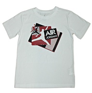 Jordan Boys' Air Jordan T-Shirt, White, Large