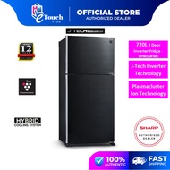 Sharp (720 L) 2 Door Inverter Plasmacluster Refrigerator SJP801MFMS / SJP801MFMK Fridge peti sejuk