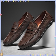 THE FLEXX Men's Leather Slip-On Moccasin Shoes -TF7240-HJ1-82-D.TAN