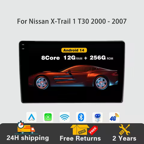 Android 14 Car Radio Multimedia Video Player Navigation Wireless no 2 din GPS WiFi 2din DVD For Niss