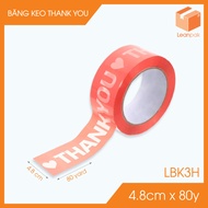 Combo of 6 rolls of THANK YOU printed tape - THANK YOU tape - Size 4.8cm x 70yards -L.BK3H