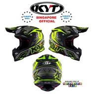 KYT SKYHAWK Digger Matt Black / Yellow MX Helmet