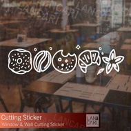 Sticker Cutting Icon Coffee Cake Cake Decoration Shop Restaurant Coffee Shop