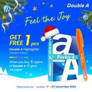 Kertas A4 Double A 70gsm (1 kotak/5 rim)