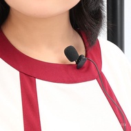 Wired Lapel Lavalier Karaoke Microphone Condenser Mic Clip Microphone Dual-microphone Recording 3.5m