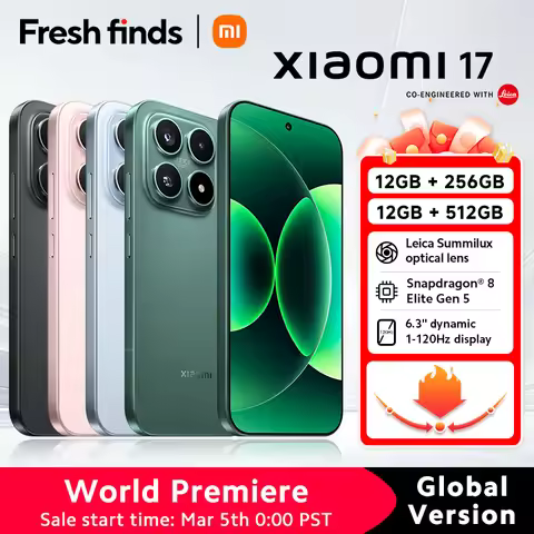 【World Premiere】 Global Version Xiaomi 17 Smartphone 5G 6.3" OLED Display Snapdragon® 8 Elite Gen 5 