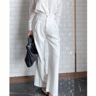 MMCHIC Linen Pants (White)