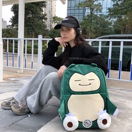 Cartoon Backpack New Pokémon Kabi Beast Plush Backpack Couple Large Capacity Plush Cartoon Backpack 