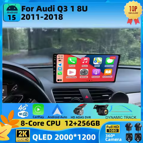Android 15 For Audi Q3 1 8U 2011 - 2018 2K 12+256 QLED CarPlay Car Radio Multimedia Video Player GPS