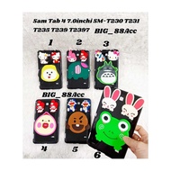 SoftCase Silicon 3Motif Sam Tab 4 7.0inch SM-T230 T231 T235 T2397 Tpu Black Case Casing Silicone 3 P