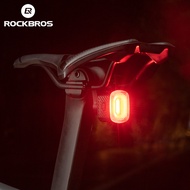 ROCKBROS ไฟท้ายจักรยานมีไฟ,ไฟเบรคอัจฉริยะกันน้ำชาร์จ USB ไฟท้ายจักรยานเบาพิเศษ5โหมด ABS ไฟนิรภัยด้านหลังอุปกรณ์เสริมจักรยาน