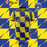 Football Short Sleeve T-shirt Top Men's Plus Size 5xl Yellow Sri Pahang FC Home Jersey Malaysia Vintage Collar Soccer Jersey Baju Retro Kanak Kanak Lelaki Malaysia Baju Raya Jersey