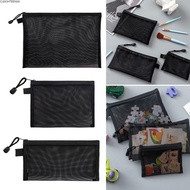 CLEIGHTEEN8H Pen Bag, Transparent Nylon Mesh File Bag,  A4 A5 A6 Pencil  Office