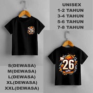 Children's t-shirts, 26 basketball tops unisex children's t-shirts Adult t-shirts