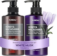 KUNDAL Honey & Macadamia Pure Natural Shampoo & Conditioner Set - White Musk