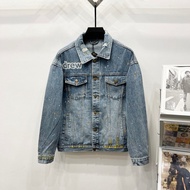 NFIU Drew HOUSE Men Women Casual Ink Splash Jacket Denim Jacket Celebrity Style