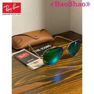 [Genuine]ray (2022) Ban Aviator sunglasses rb3025 112/19 58mm matte gold frame/Green mirror lens