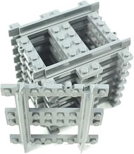 Trixbrix Half Straight Tracks 10pcs Compatible with Lego City Train Sets 60197 60198 10277 60205 602