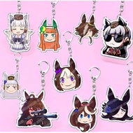 Uma Musume Pretty Derby acrylic keychains, heads charm - Oguri Cap, Rice shower, Special week, Agnes