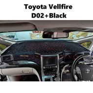 Toyota Alphard Vellfire AH30 AH20 AH10 2002-2022 VELVET FABRIC Dashboard Cover Anti Slip Accessories