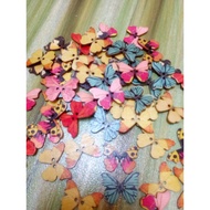 Butterfly Shaped Wooden Buttons