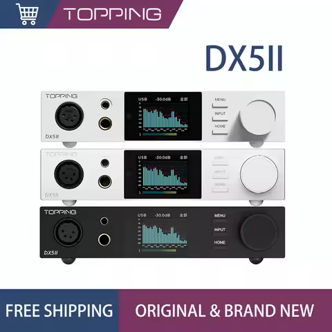 TOPPING DX5II Bluetooth Full Balance Decoding Headphone Amplifier HIFI Audiophile ES9039Q2M DSD512 P