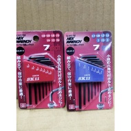 Japan SK11 Precision Hex Wrench Set 7PS inch// mm Special Hex Key Set Allen Key Set