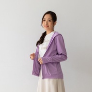UPF50+吸濕排汗女防曬外套_連帽粉紫
