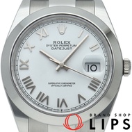 勞力士 Datejust 41 男士腕錶，蠔式星型，126300，附錶盒、保固卡，不鏽鋼錶殼，白色錶盤，成色極佳 [全新]