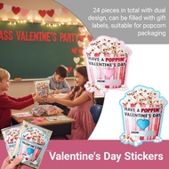 Children's Valentine's Day Card Valentine's Day Popcorn Cute Stickers Children M2u2