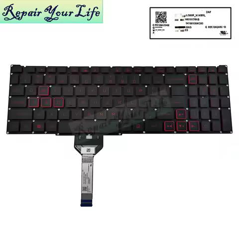 RU/Russian USA US Backlit Keyboard For Acer Nitro 5 AN515-56 AN515-57 Gaming Laptop Keyboards Red Li